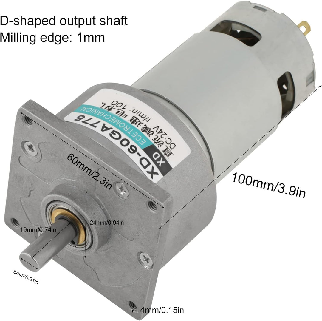 DC12V / 24V 35W Mini-DC-Getriebemotor Metall Geschwindigkeit einstellbar grossen Drehmoment Motor CW
