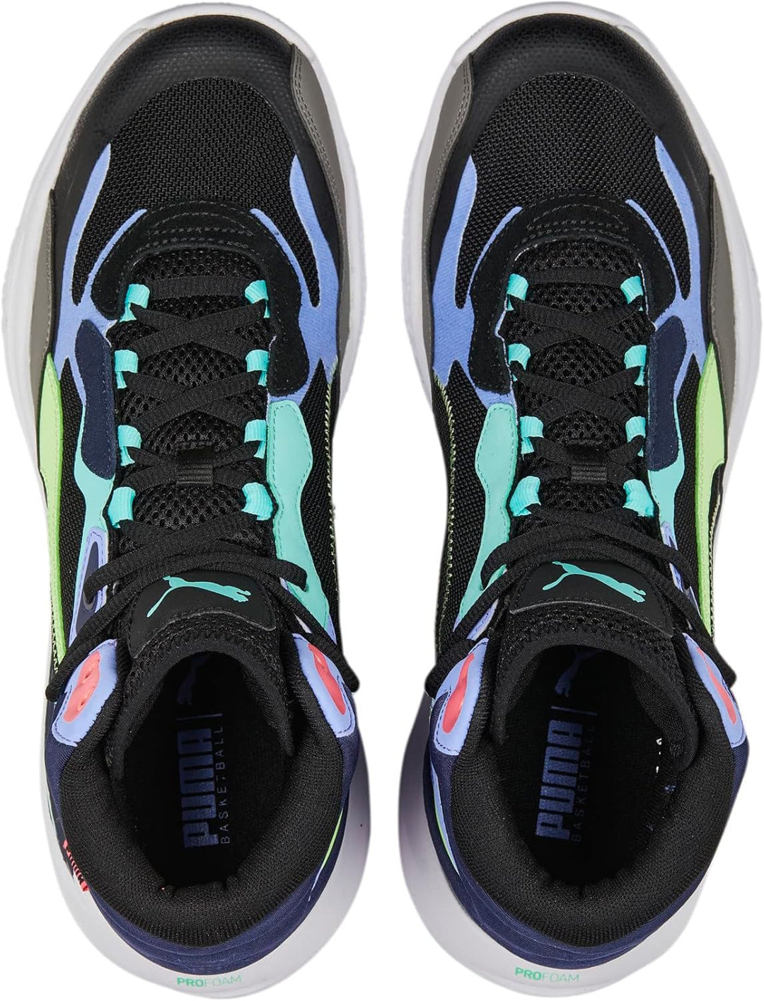 PUMA Unisex Playmaker Pro Mid Leichtathletik-Schuh 44.5 EU Puma Black Elektro Purple, 44.5 EU Puma B