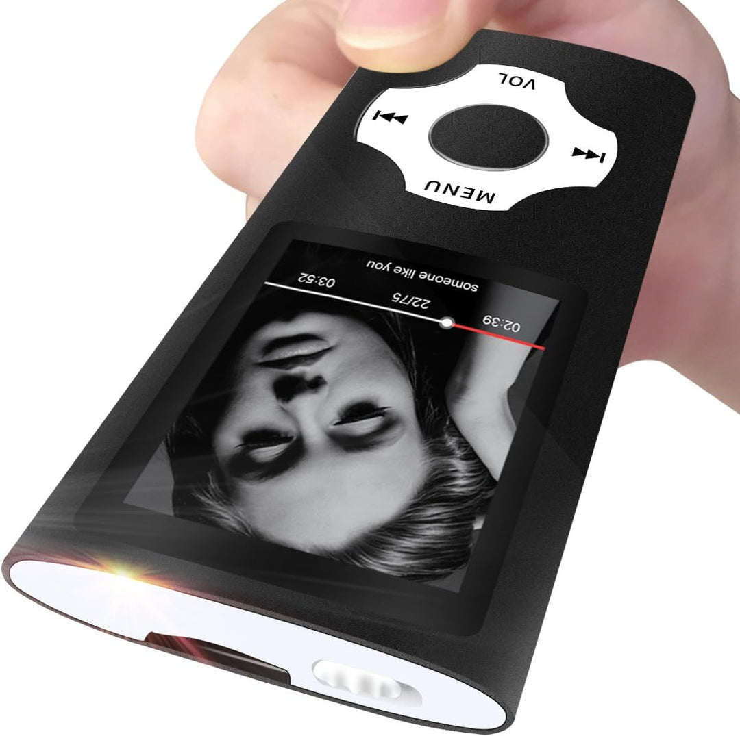 Mymahdi MP3 / MP4 Portable Player, schwarz mit 1,8 Zoll LCD Bildschirm und memory card Kartensteckpl