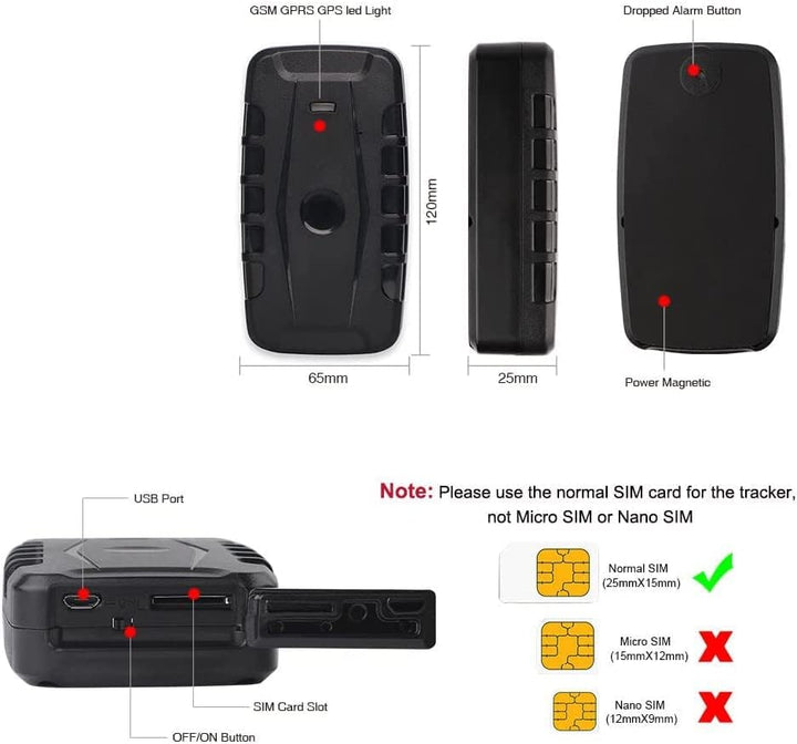 Winnes GPS-Tracker 4G TK918: Echtzeit-Tracking per SMS/App/PC, Wasserdicht, Magnetisch, Geo-Zaun, 20