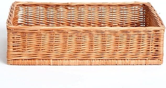 Brotkorb Weidenkorb geflochten 40x30x10 cm – Brötchenkorb Präsentationskorb für Bäckerei, Bäckereiko