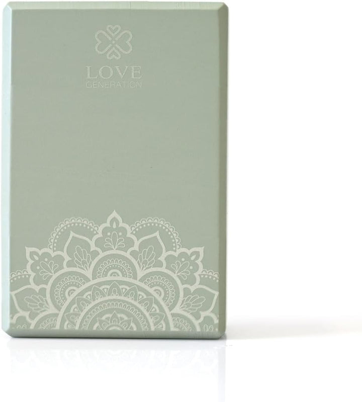 Love Generation - Yoga Block - High Density Eva - für Yoga, Fitness, Pilates und Stretching (Grün)