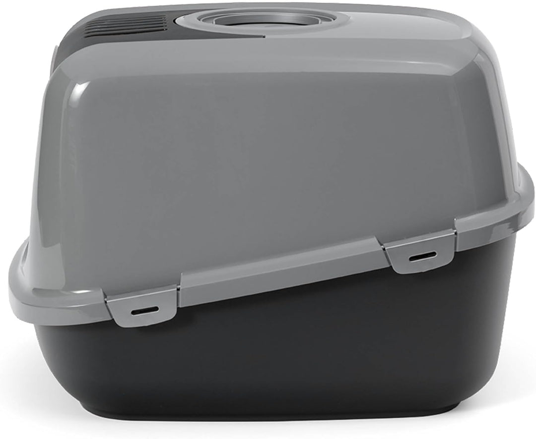 PeeWee Katzentoilette XXL EcoDome Katzenklo mit Haube Katzen WC geschlossen inkl. 3kg Streu Holzpell