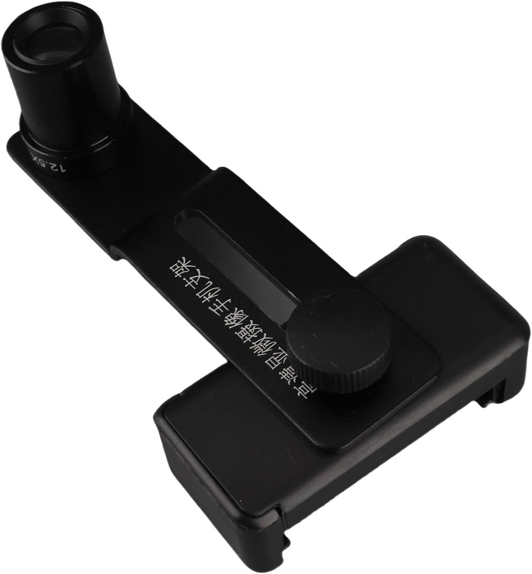 Mikroskop-Objektiv-Handy-Adapter, Metall-Mikroskop-Smartphone-Kamera-Adapter, mit 12,5-fachem Mikros