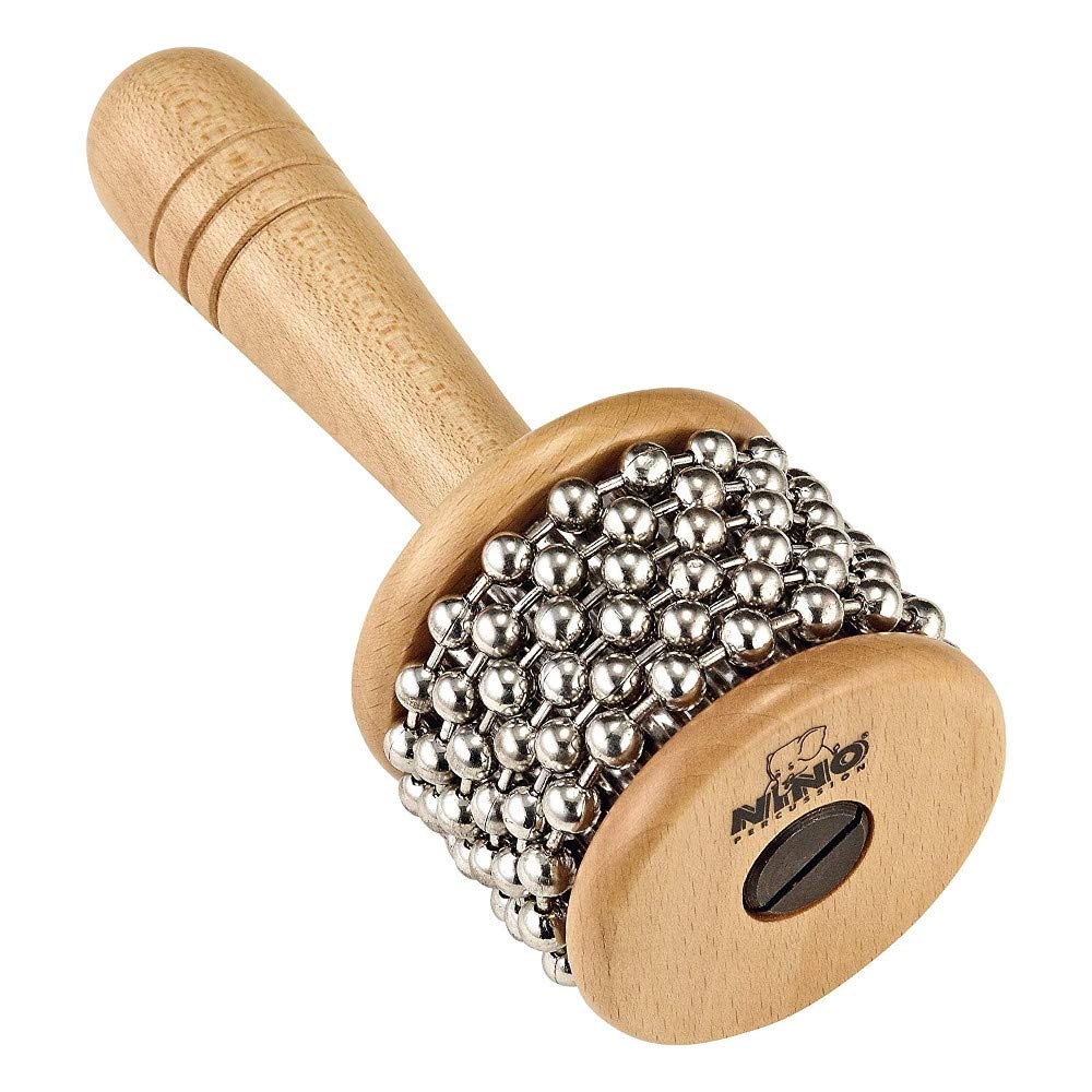 Nino Percussion Cabasa Instrument Small - Kleines Musikinstrument für Kinder ab 4 Jahren - Birkenhol