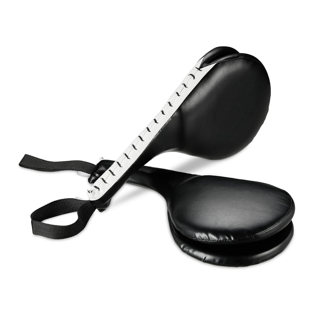Relaxdays Taekwondo Handpratzen 2er Set, Doppelschlagpolster, Kick Pad, Kampfsport, H x B x T: 51 x