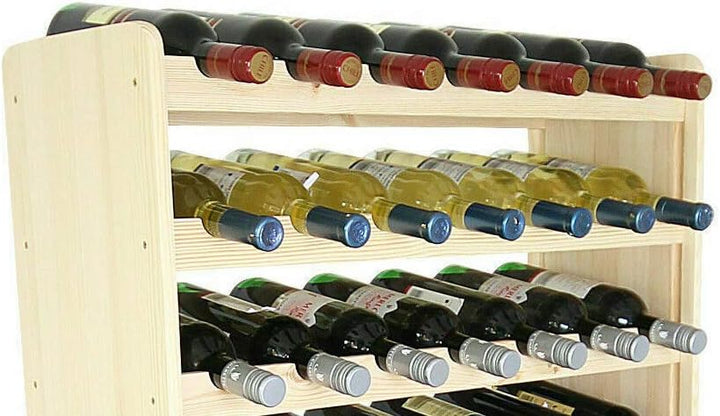 Lenmar, Wählen Sie Ihre Farbe, RW-3-63, Weinregal aus Holz, 118 x 72 x 26,5 cm, für 63 Flaschen, 9 l