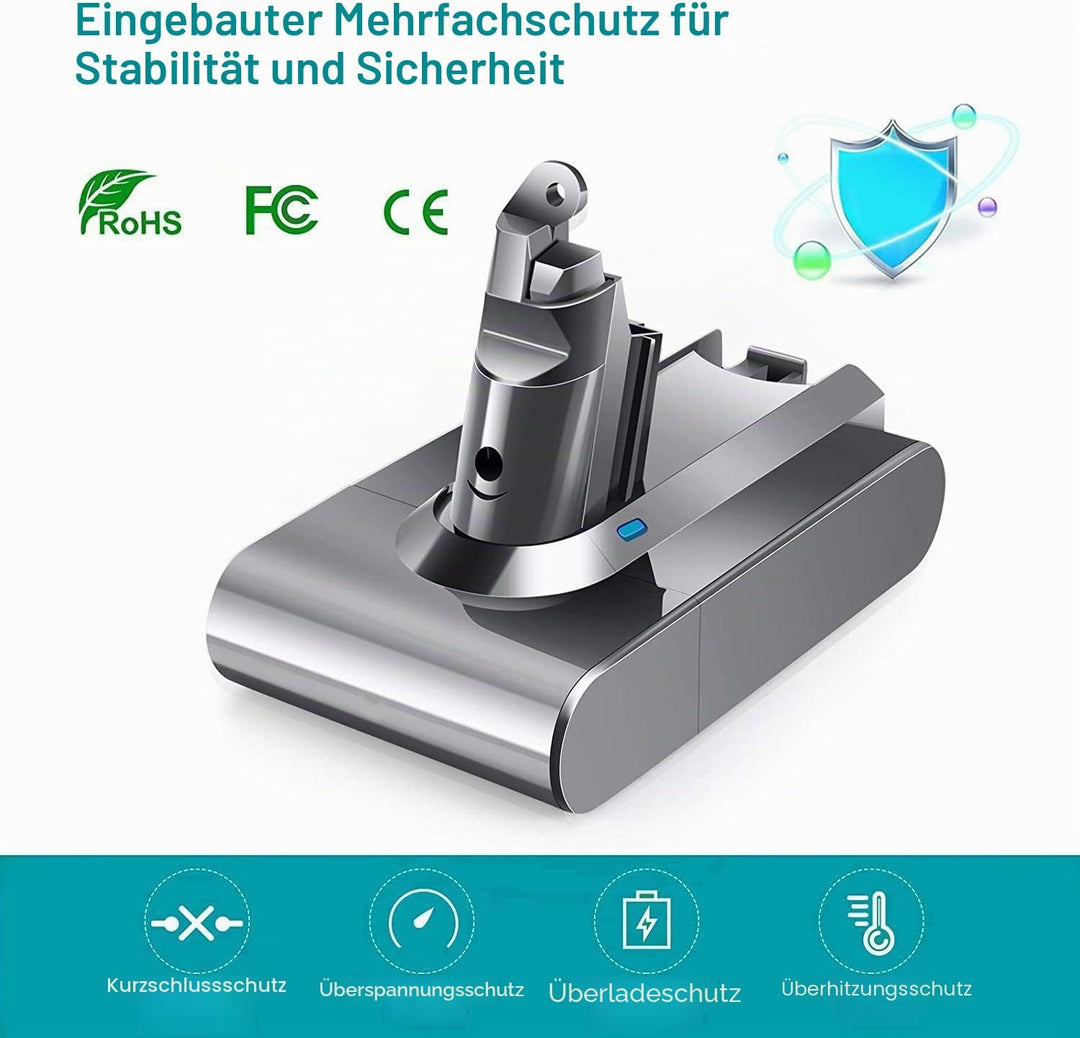 V6 Ersatzakku für Dyson V6 Akku DC58 DC62 DC59 DC61 Animal DC72 DC74 DC58 DC62 DC59 DC61 SV03 SV05 S
