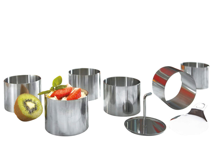 chg 3405-00 Dessert- Speiseringset, 8-tlg., hochwertiger Edelstahl-rostfrei in Profiqualität (6 Dess