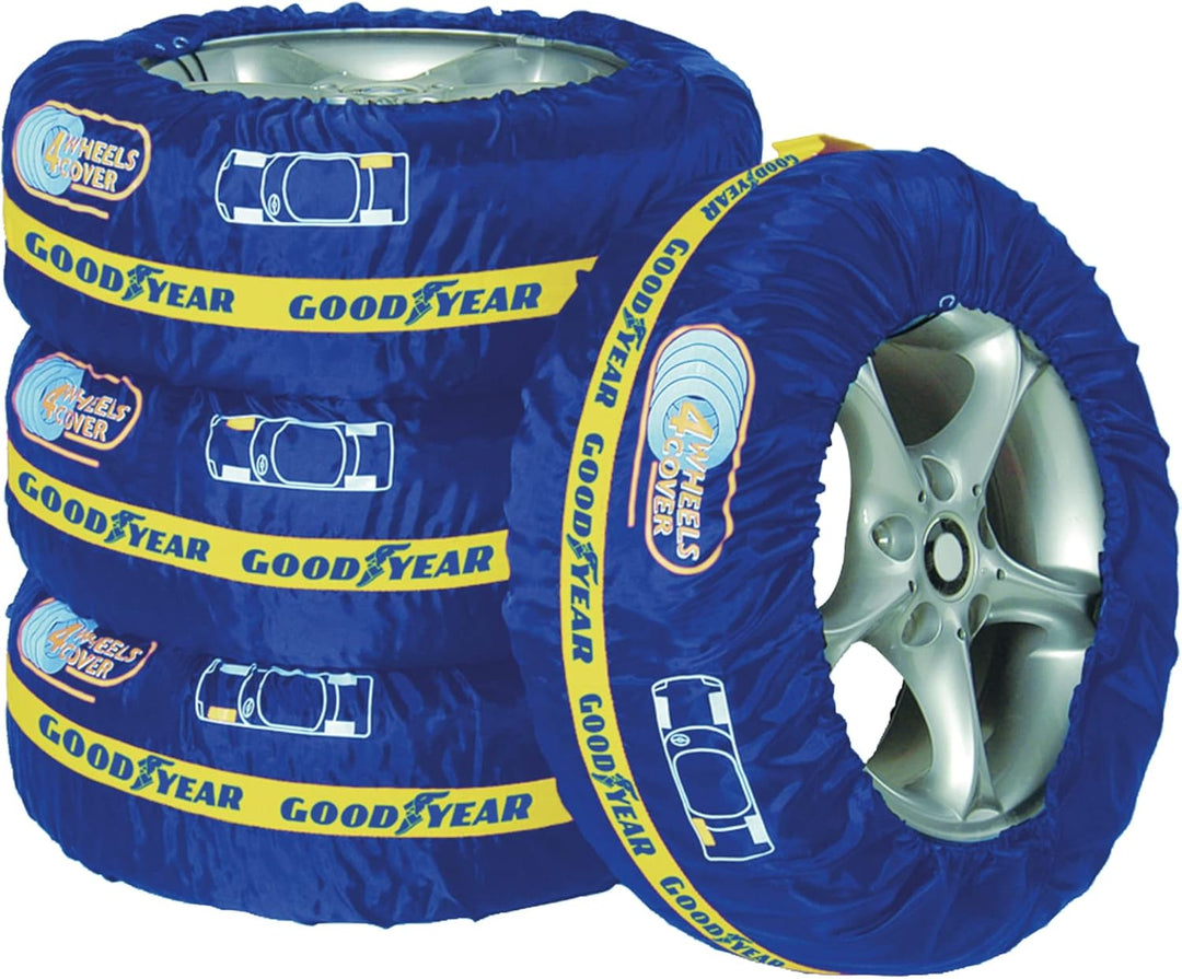 Goodyear Reifenregal für 4 Reifen, platzsparende Aufbewahrung, höhenverstellbar, 2 Ebenen, Tragkraft