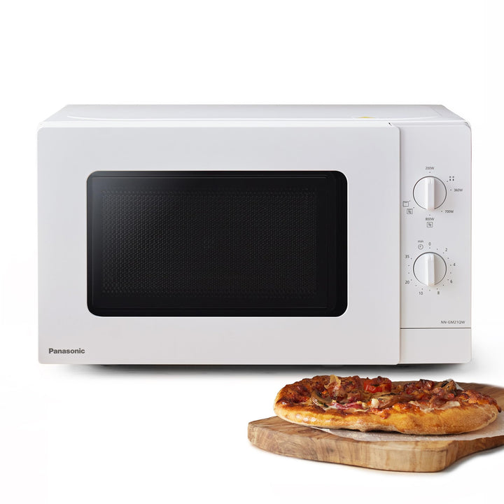 Panasonic NN-GM21QWEPG 20L Kompakt-Mikrowelle mit Grill, 800 W, Kombi-Garen, 5 Leistungsstufen, Auft