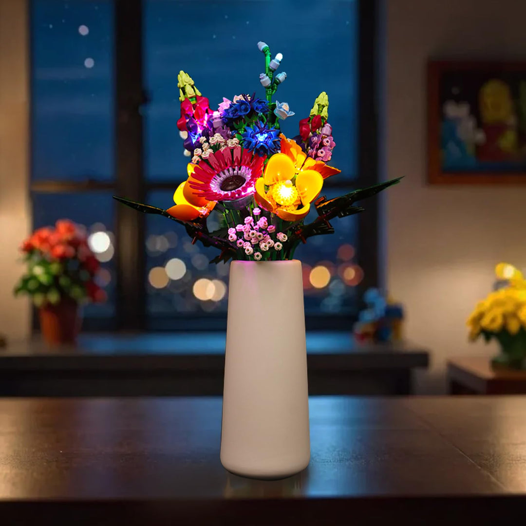 LocoLee Led Licht Set Kompatibel mit Lego Wildblumenstrauss-Set, Led Beleuchtungs Set Compatible wit