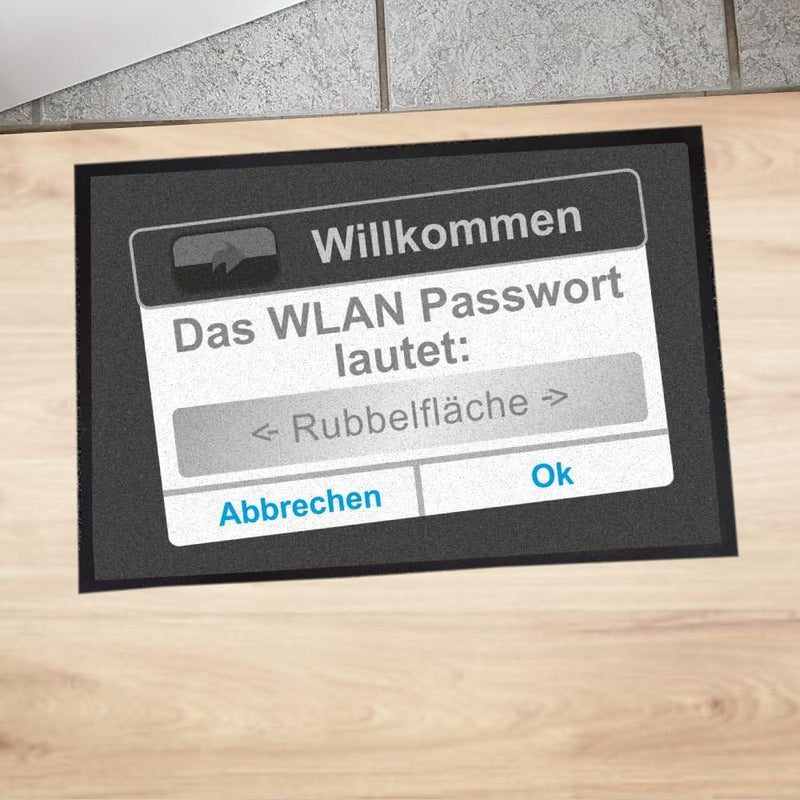 4youDesign XXL Fussmatte -WLAN Passwort- Innenbereich, Aussenbereich, 50x70cm, Geschenkidee, Schmutz