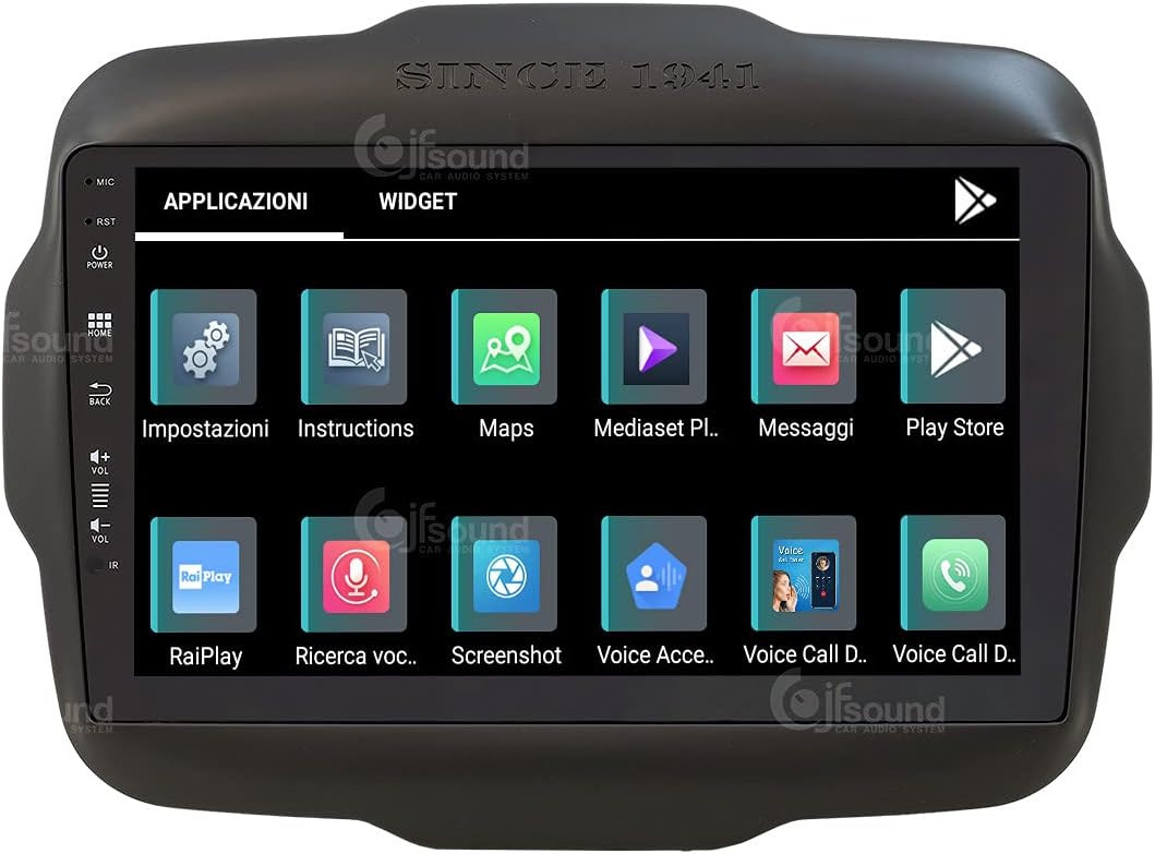 Personalisiertes Autoradio für Jeep Renegade Android GPS Bluetooth WiFi USB DAB+ Touchscreen 9" 8cor