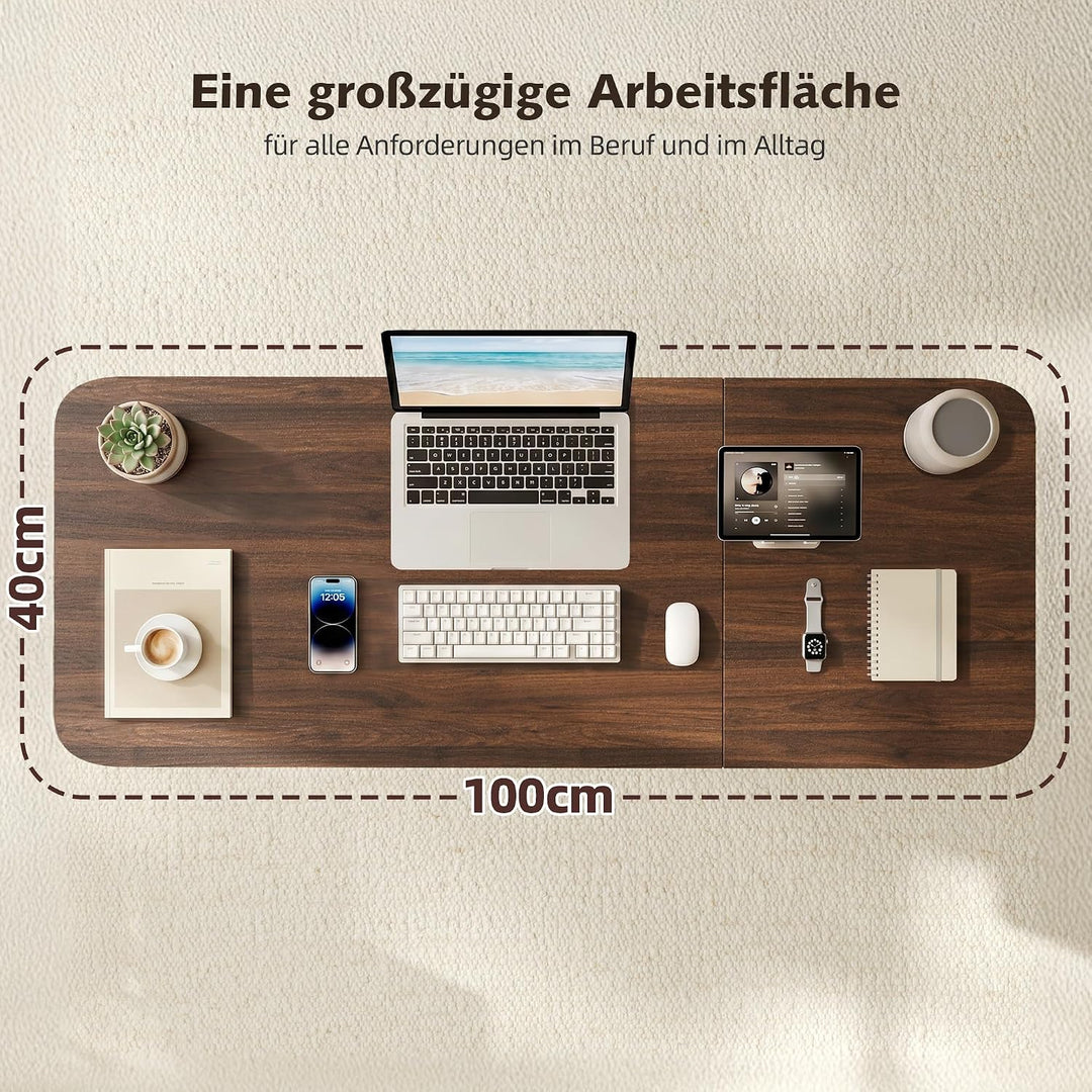 100cm Höhenverstellbarer Beistelltisch Grosser Platte, Rollen mit Feststellbremsen, Gasdruckfeder, s