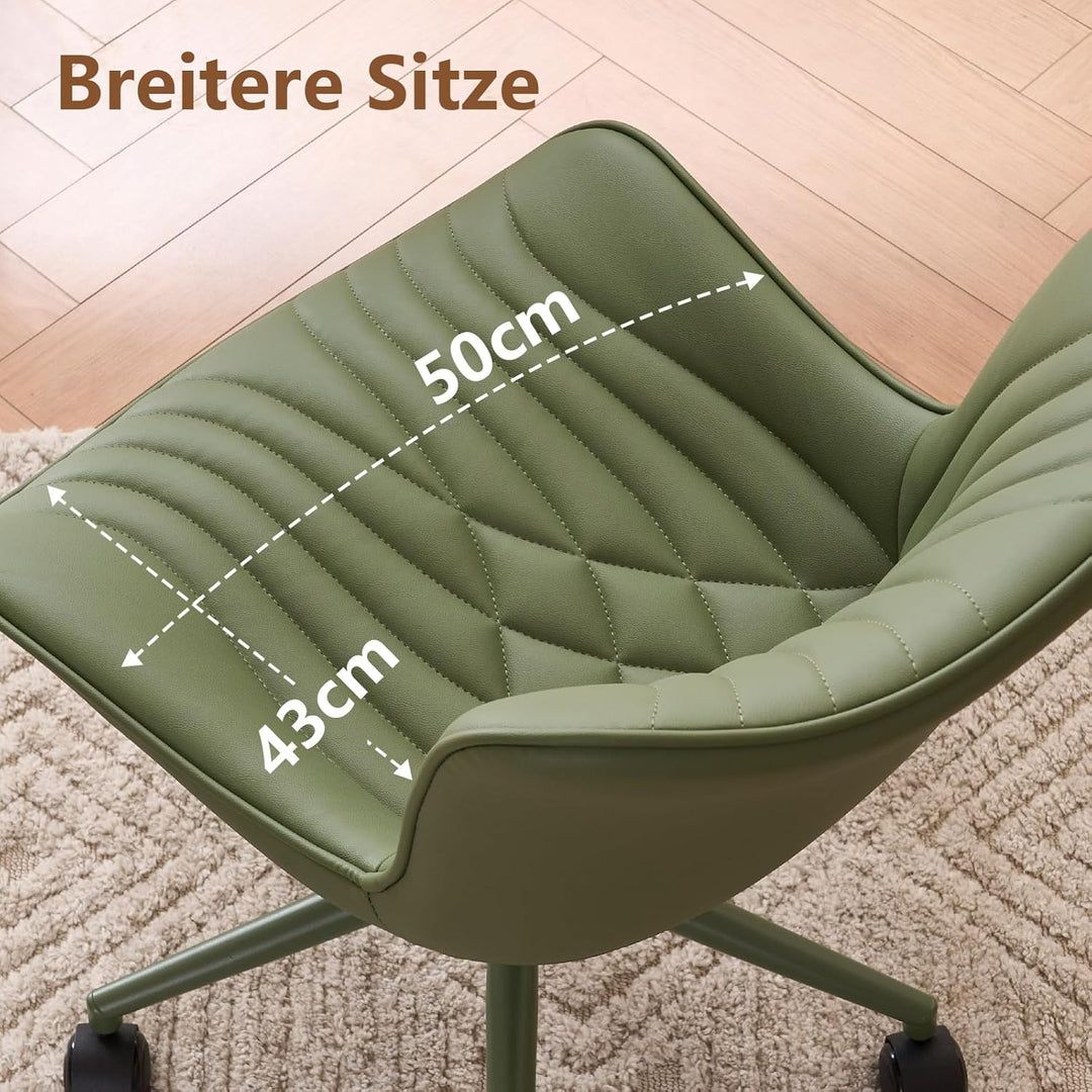YOUTASTE Bürostuhl Ergonomischer im Fischschwanz-Design, Schreibtischstuhl Drehstuhl mit Rollen, Höh