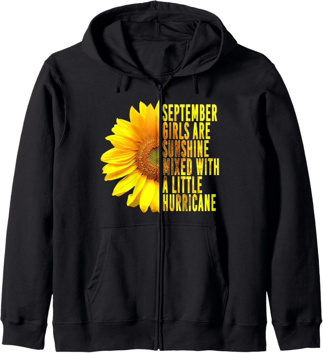 October Women Birthday Cute Sunflower Funny Quote Kapuzenjacke