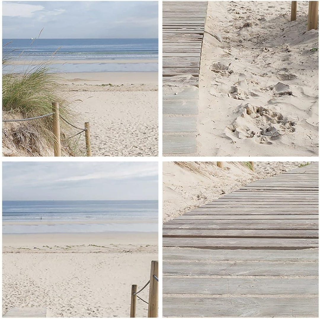 Wandposter Art Prints 30x30cm Poster Weissrahmen Strand Düne Eintritt Küche Wanddeko Bild Wand Kunst