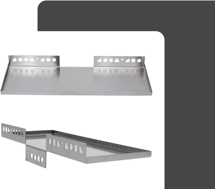 Dalsys Befliesbare Duschablage Ecke 400mm x 150mm Silber Ablage zum Einfliesen, Edelstahl korrosions