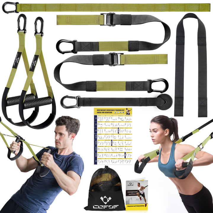 Schlingentrainer, Sling trainer mit Türanker für ein Ganzkörpertraining | Schlingentrainer für verst
