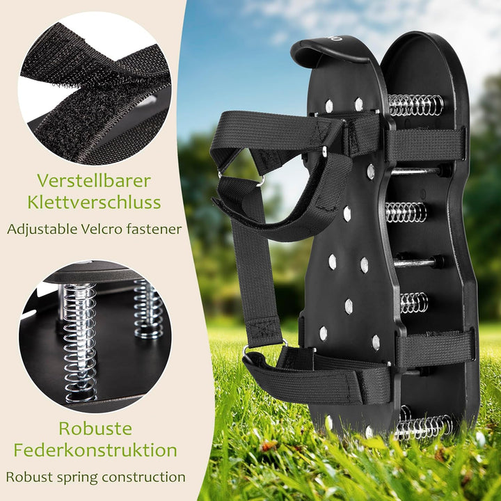 ONVAYA® Rasenlüfter-Schuhe ǀ Doppelsohle mit Federn ǀ passend für die Schuhgrössen 37 bis 47 ǀ mit v