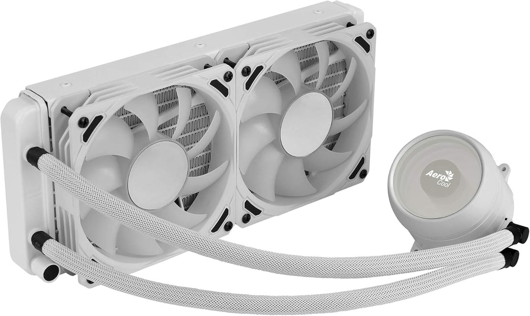 AeroCool MIRAGEL240W, CPU-Flüssigkeitskühlung, 2x12cm ARGB-Lüfter, TDP 400W, Weiss, MIRAGEL240W