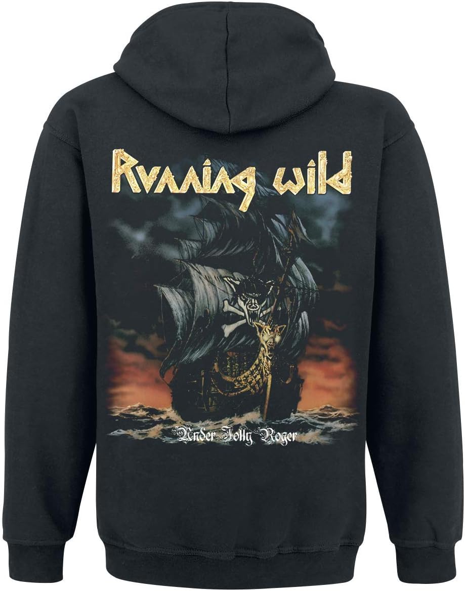 Running Wild Under Jolly Roger (Album) Männer Kapuzenpullover schwarz S