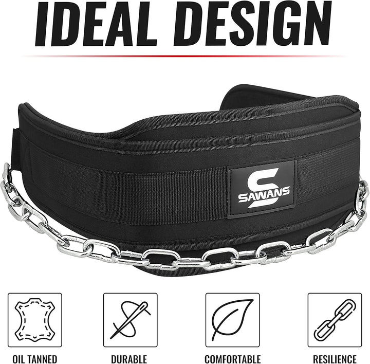 Dip-Gürtel mit 91,4 cm Heavy Duty Bodybuilding Gewichtheben Dip Stahlkette für Klimmzüge Übung Fitne