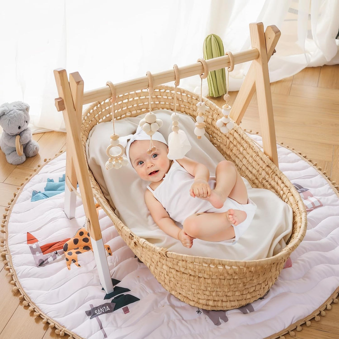 Promise Babe Spielbogen Baby Holz für Babies Baby Gym Holz Spielbogen Wickeltisch Neugeborenen Spiel
