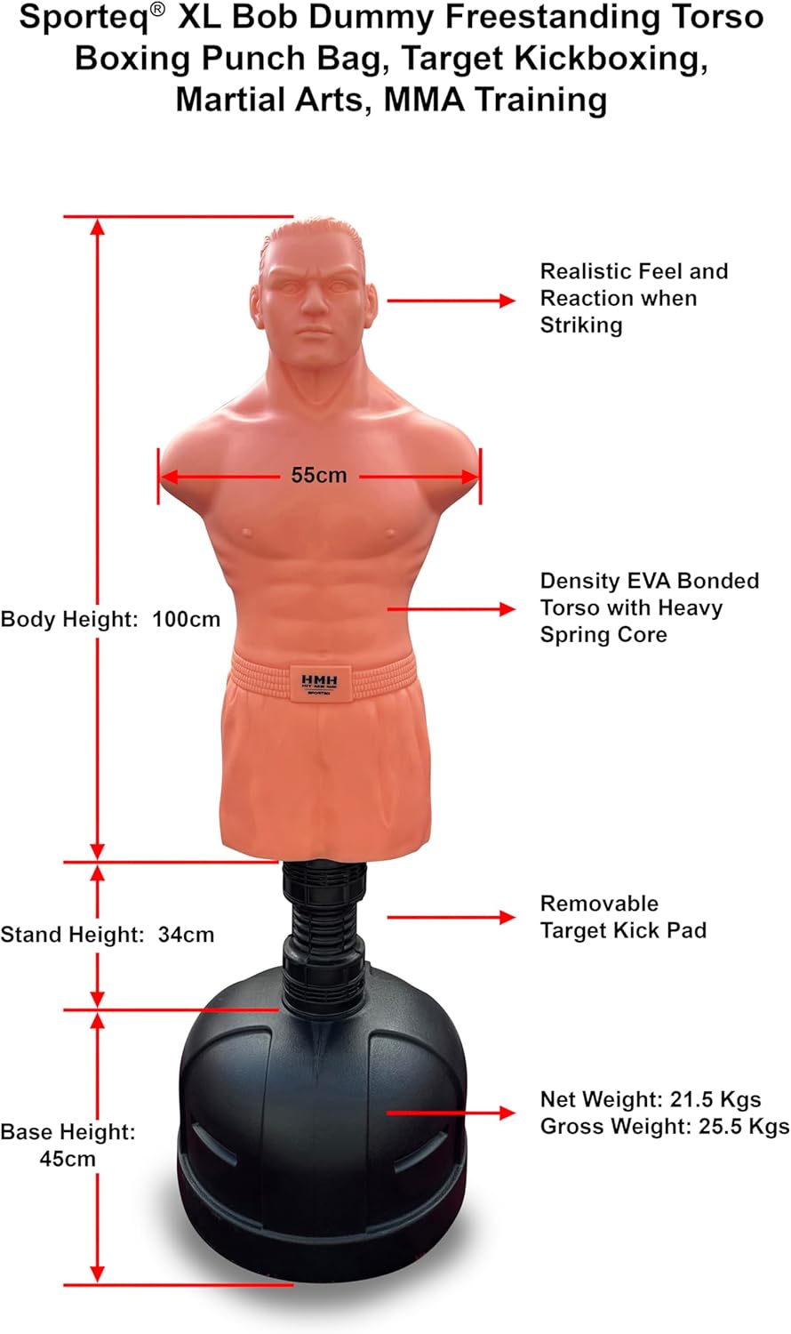 XL BOB Dummy Freistehender Torso Boxsack Target Kickboxen Kampfsport MMA Training