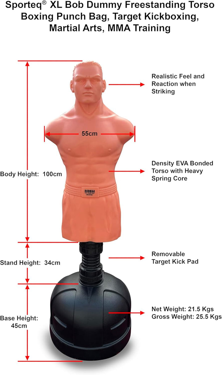 XL BOB Dummy Freistehender Torso Boxsack Target Kickboxen Kampfsport MMA Training