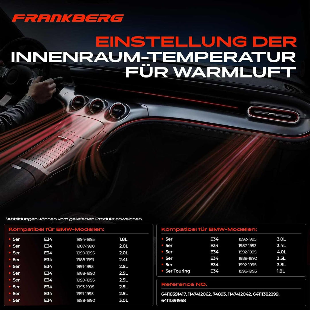 Frankberg Kühlmittelregelventil für 5er + Touring E34 7er E32 8er E31 1.8L-5.6L 1986-1999 6411139195