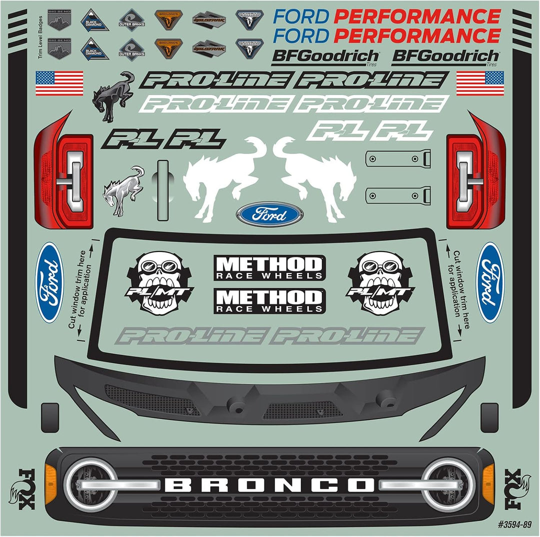 Pro-Line 1/8 2021 Ford Bronco Clear Body: MAXX, E-REVO 2.0