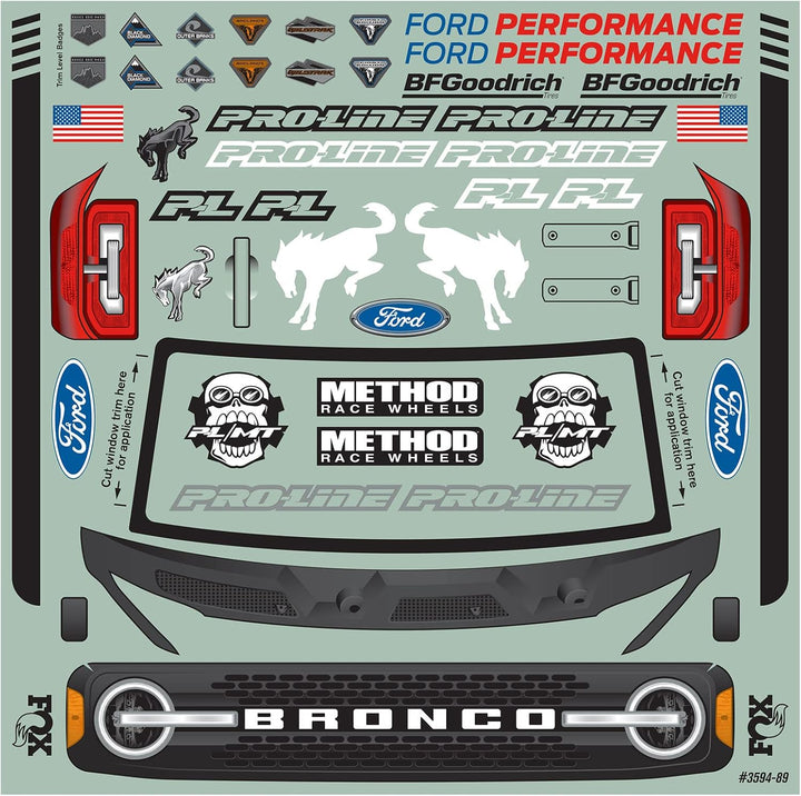 Pro-Line 1/8 2021 Ford Bronco Clear Body: MAXX, E-REVO 2.0