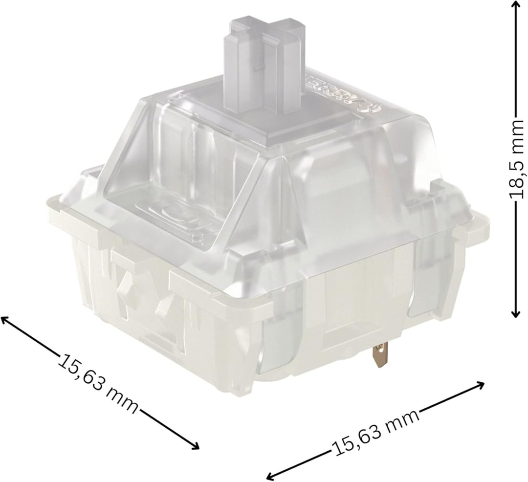 CHERRY MX RGB Ergo Clear Switch Kit, 23 Mechanische Tastatur-Schalter, für Hot Swap oder Gaming-Keyb