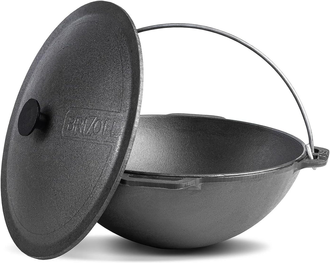 Gusseisen Usbekischer Kasan Dutch Oven Topf mit Deckel 6.3qt. (6L) Asiatischer Kessel Camping Wok Ko