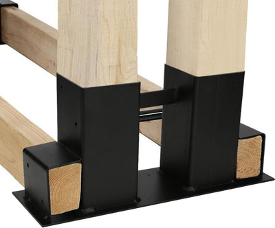 Ansobea Holzstapelhilfe Aussen im 4er Set, Brennholz Holzstapelhalter für Kaminholz, Stabile Holzsta