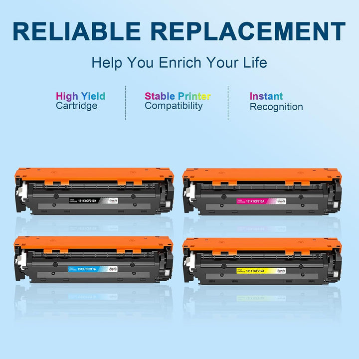 Jagute 131X 131A Toner Kompatible für HP Toner 131A 131X CF210X CF210A für HP Laserjet Pro 200 Color