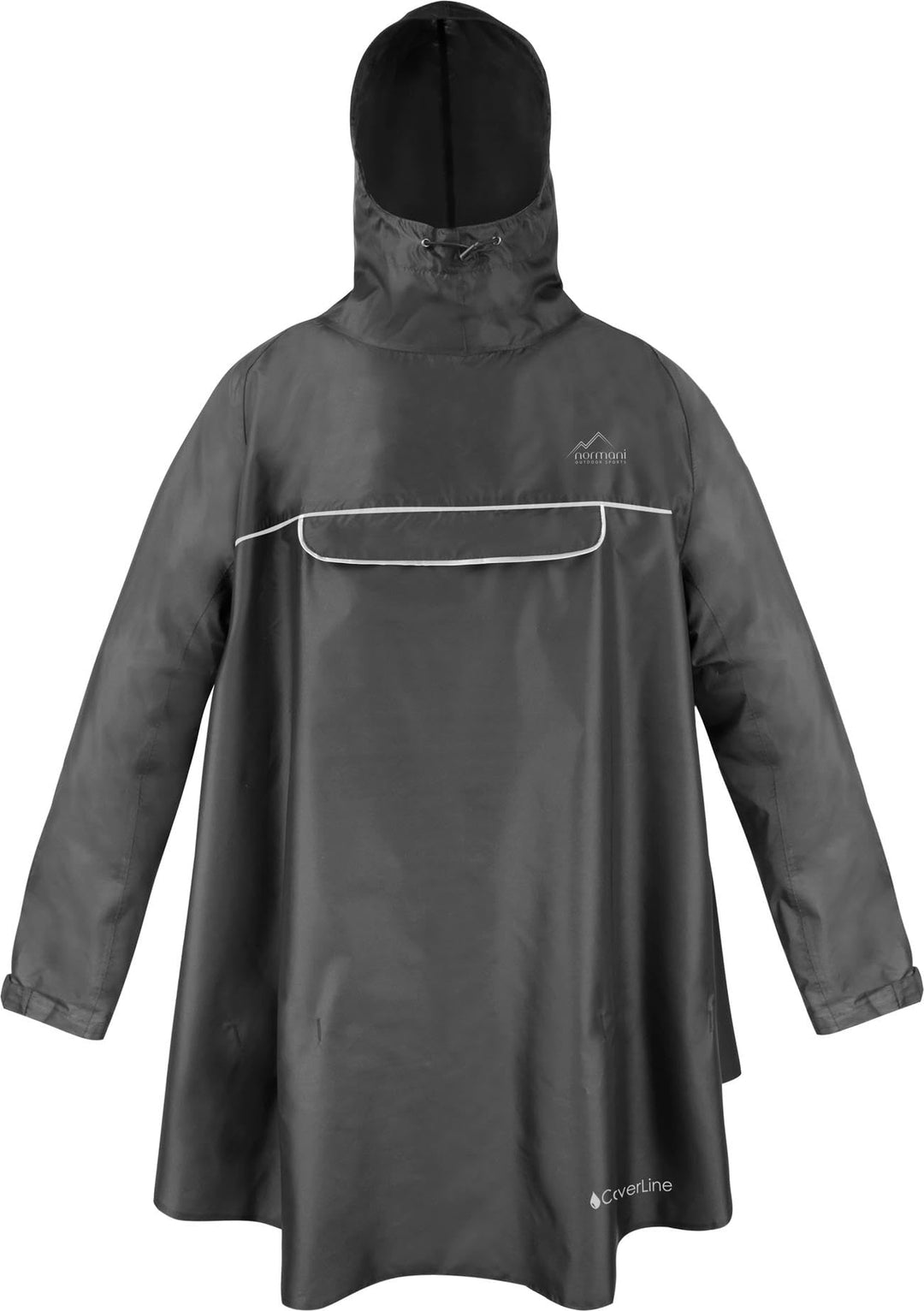 normani Regenponcho mit Ärmeln und Brusttasche für Damen und Herren (S-3XL) -YKK Brusttasche und 3M™