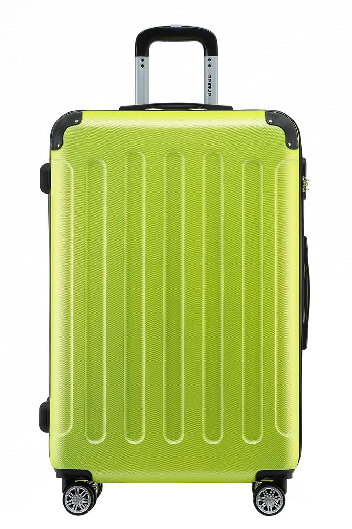 BEIBYE- Hartschalenkoffer Koffer Trolley Rollkoffer Reisekoffer Zahlenschloss 4 Zwilings-Rollen (Cel