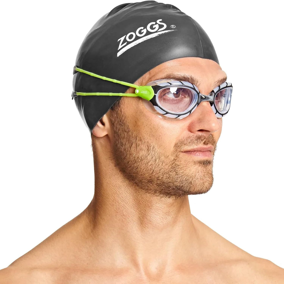 Zoggs Unisex Predator Schwimmbrille Schwarz/Limetten/Transparent S Single, Schwarz/Limetten/Transpar