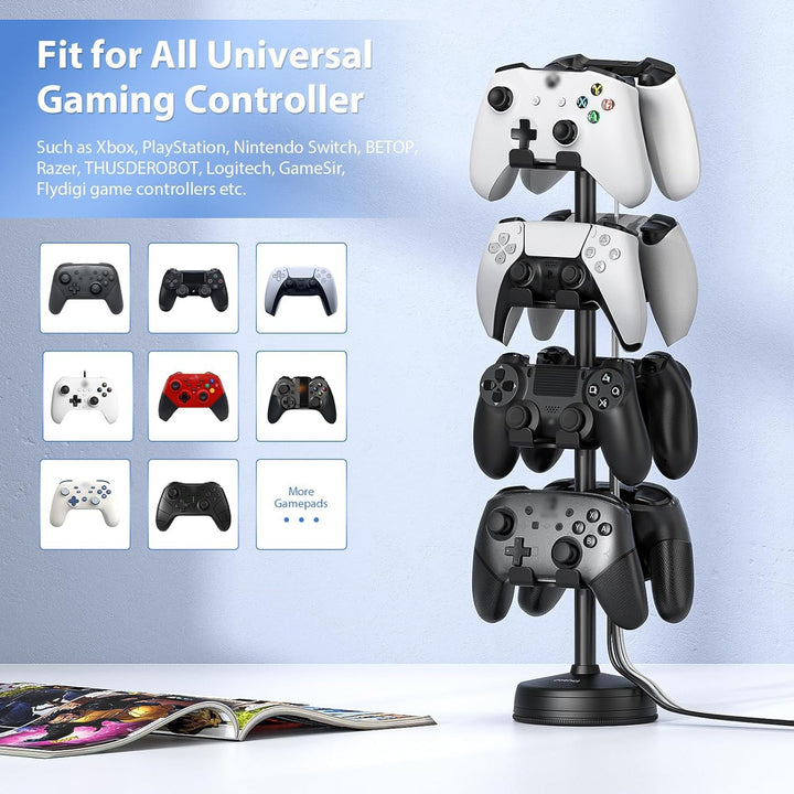 doenci Controller Halter 4 Ebenen für 8 PS5 PS4 Nintendo Switch Xbox Gaming Controller, Kopfhörer St