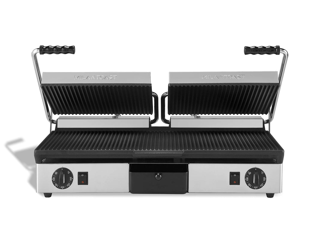 Contactgrill dubbel geribd Interhal 16050 doppelt geriffelt 640x380x170mm, doppelt geriffelt 640x380