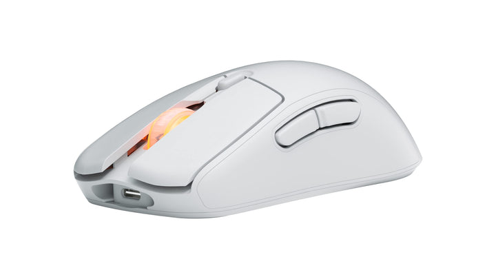 Fnatic BOLT Weisse Kabellose Gaming Maus – Pixart 3370 Sensor, 69g, WiFi & Bluetooth, Akkulaufzeit 1