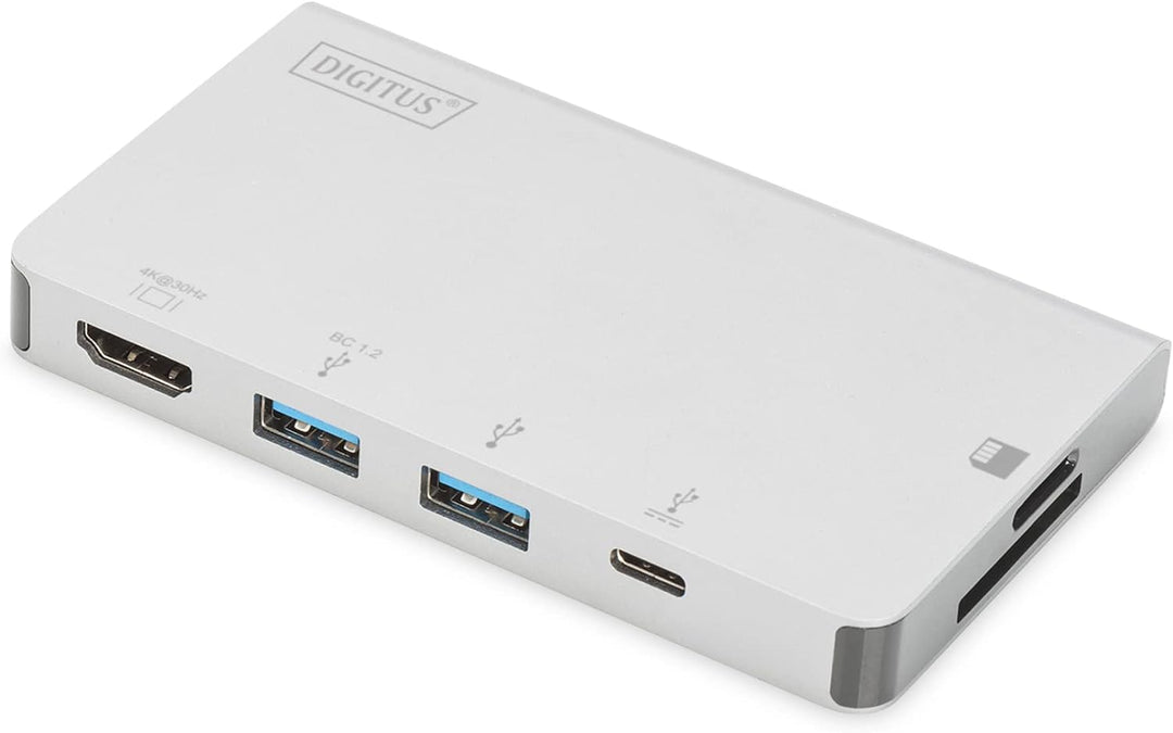 DIGITUS USB-C Travel Docking Station – 6 Ports – 1x HDMI (4K@30Hz) – 2x USB 3.0 / USB 2.0, 1x USB Ty