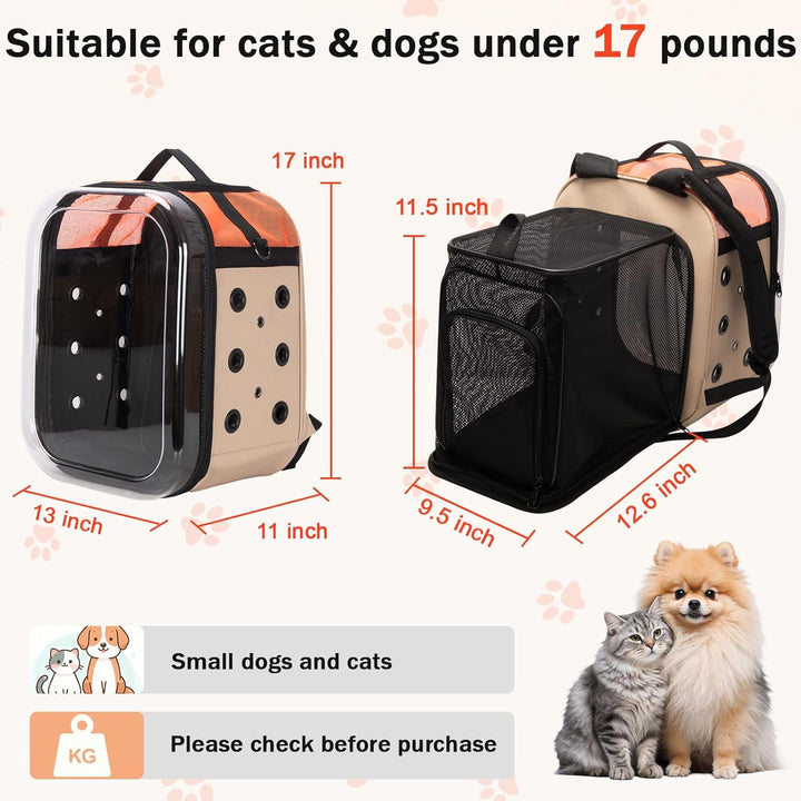 Hp hope Katzenrucksack Bubble Haustier Rucksack, Tragbare und Faltbare Katzentasche, Atmungsaktive u