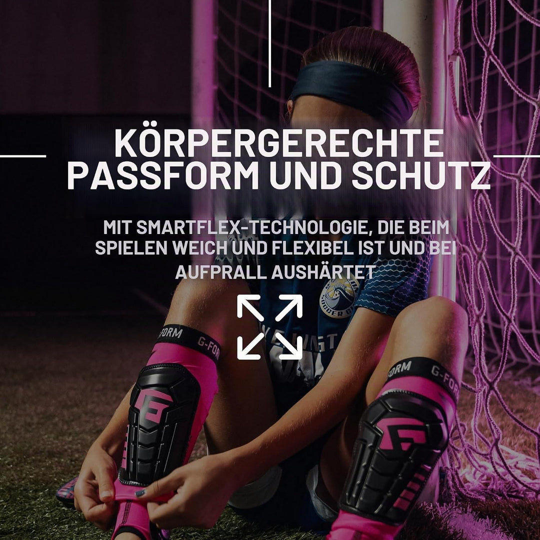 G-Form Pro-S Vento CE Fussball Schienbeinschoner Neon Rosa XL, Neon Rosa XL