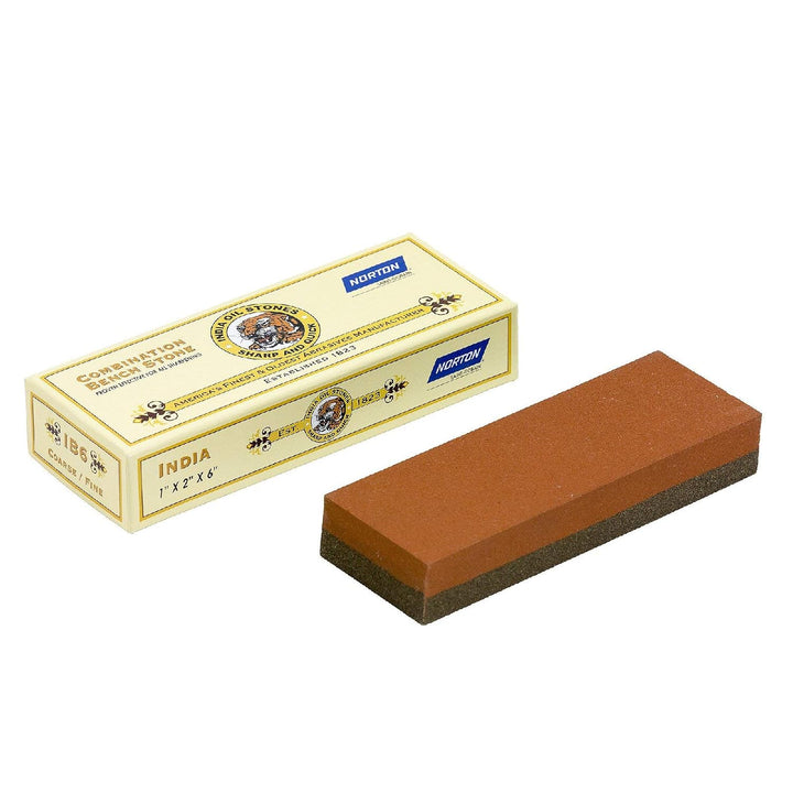 NORTON Schleifstein Wetzstein Bankstein | Messerschärfen | 152x51x19 | India mittel | 1 Stück, 152x5