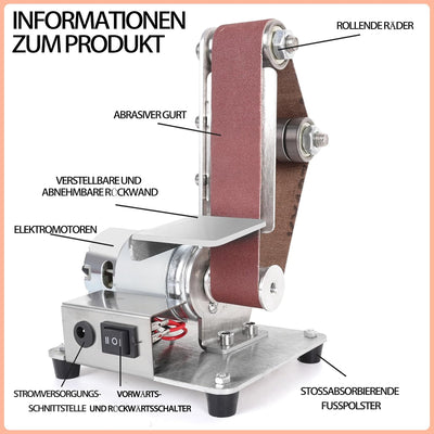 Elektrische Bandschleifer, Mini-Bandschleifer, multifunktionale Polierschleifmaschine Aluminiumlegie