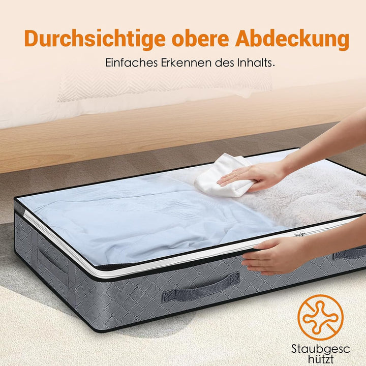 ZCHI 5 Stück Premium Unterbettkommode mit Sichtfenster, Unterbett-Aufbewahrungstasche Kleideraufbewa